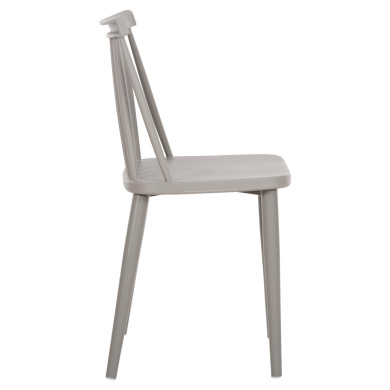 Dining Chair HM8052.22 Vanessa GREY with metallic GREY legs 42.5x44x81H cm.