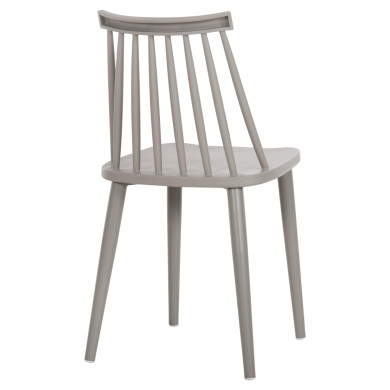 Dining Chair HM8052.22 Vanessa GREY with metallic GREY legs 42.5x44x81H cm.