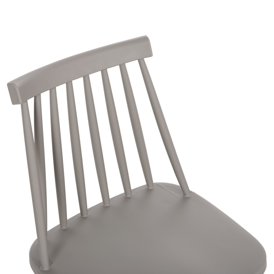 Dining Chair HM8052.22 Vanessa GREY with metallic GREY legs 42.5x44x81H cm.