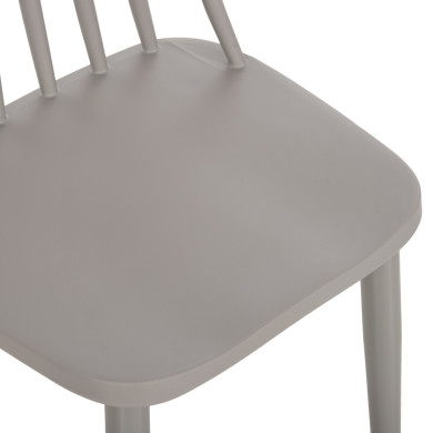 Dining Chair HM8052.22 Vanessa GREY with metallic GREY legs 42.5x44x81H cm.