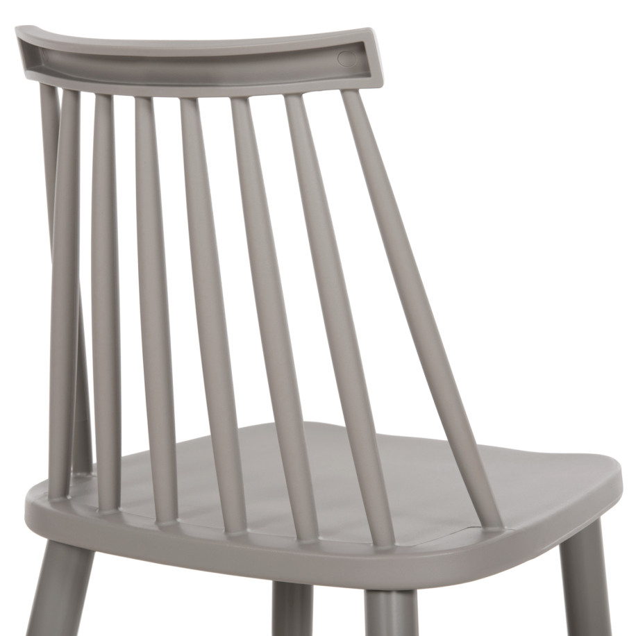 Dining Chair HM8052.22 Vanessa GREY with metallic GREY legs 42.5x44x81H cm.