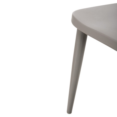 Dining Chair HM8052.22 Vanessa GREY with metallic GREY legs 42.5x44x81H cm.