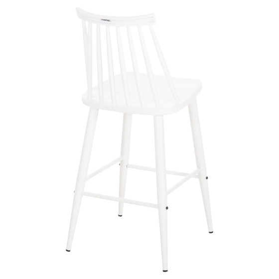 BAR STOOL MEDIUM HEIGHT VANESSA HM9300.11 POLYPROPYLENE & METAL-WHITE 45,5x46x97Hcm.