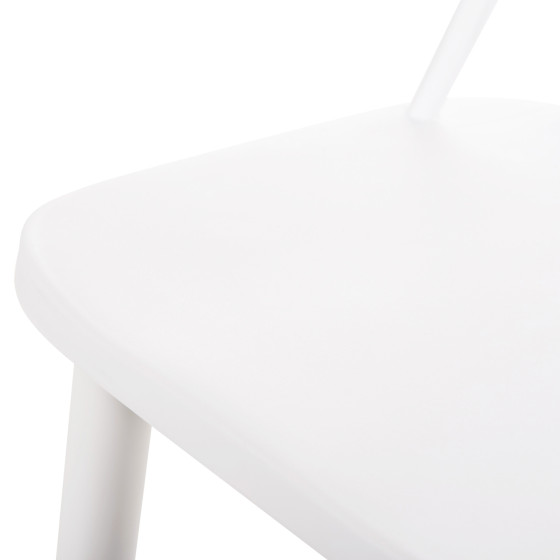 BAR STOOL MEDIUM HEIGHT VANESSA HM9300.11 POLYPROPYLENE & METAL-WHITE 45,5x46x97Hcm.