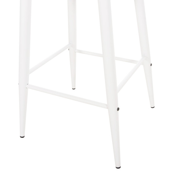 BAR STOOL MEDIUM HEIGHT VANESSA HM9300.11 POLYPROPYLENE & METAL-WHITE 45,5x46x97Hcm.