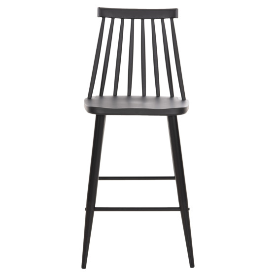 BAR STOOL MEDIUM HEIGHT VANESSA HM9300.12 POLYPROPYLENE & METAL-BLACK 45,5x46x97Hcm.