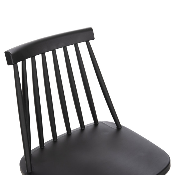 BAR STOOL MEDIUM HEIGHT VANESSA HM9300.12 POLYPROPYLENE & METAL-BLACK 45,5x46x97Hcm.