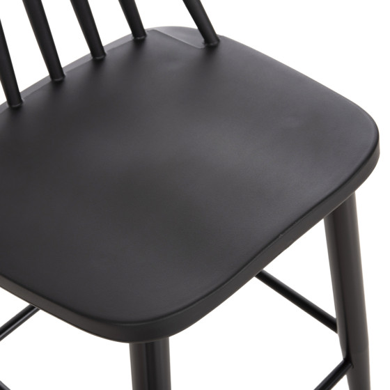 BAR STOOL MEDIUM HEIGHT VANESSA HM9300.12 POLYPROPYLENE & METAL-BLACK 45,5x46x97Hcm.