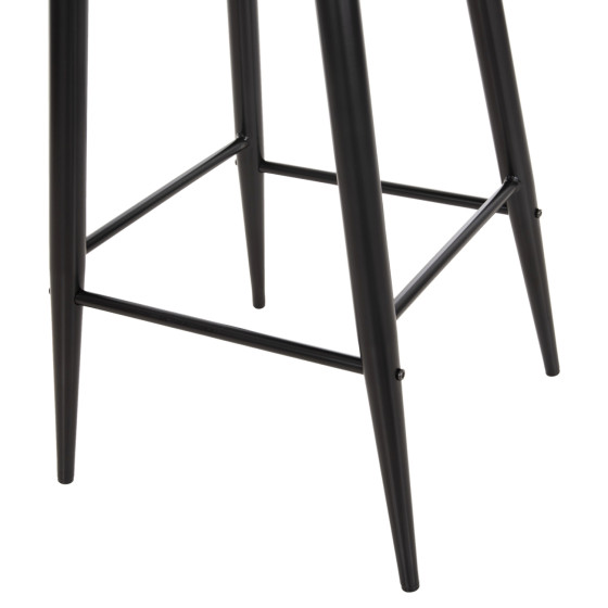 BAR STOOL MEDIUM HEIGHT VANESSA HM9300.12 POLYPROPYLENE & METAL-BLACK 45,5x46x97Hcm.