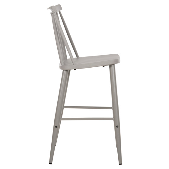 BAR STOOL MEDIUM HEIGHT VANESSA HM9300.20 POLYPROPYLENE & METAL-GREY 45,5x46x97Hcm.