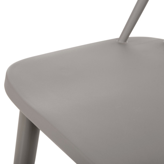 BAR STOOL MEDIUM HEIGHT VANESSA HM9300.20 POLYPROPYLENE & METAL-GREY 45,5x46x97Hcm.