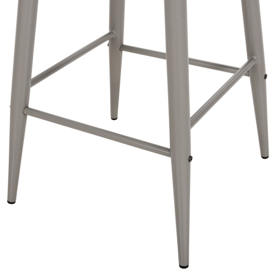 BAR STOOL MEDIUM HEIGHT VANESSA HM9300.20 POLYPROPYLENE & METAL-GREY 45,5x46x97Hcm.