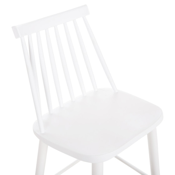 BAR STOOL HIGH SEAT VANESSA HM8459.11 WHITE PP & WHITE METAL LEGS 47x48,5x107Hcm.