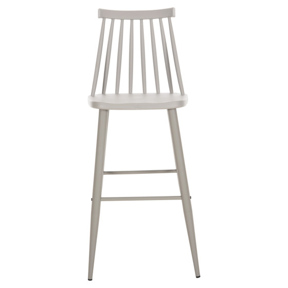 BAR STOOL HIGH SEAT VANESSA HM8459.20 GREY PP & GREY METAL LEGS 47x48,5x107Hcm.