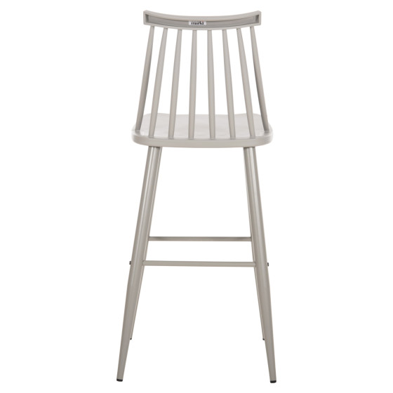 BAR STOOL HIGH SEAT VANESSA HM8459.20 GREY PP & GREY METAL LEGS 47x48,5x107Hcm.