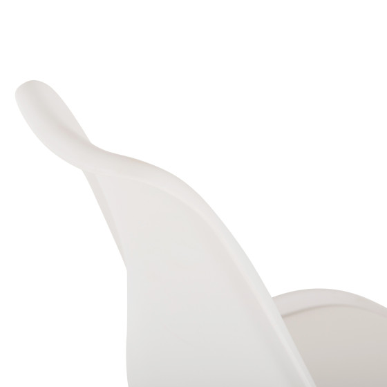 BAR STOOL VEGAS HM8000.21 MEDIUM HEIGHT WHITE POLYPROPYLENE NATURAL BEECH WOOD 47x58x100Hcm.