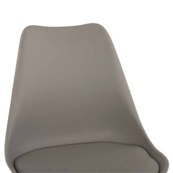 BAR STOOL VEGAS HM8000.40 MEDIUM HEIGHT GREY POLYPROPYLENE NATURAL BEECH WOOD 47x58x100Hcm.