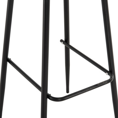 BAR STOOL AVAYA HM8686.13 CAPPUCCINO POLYPROPYLENE-BLACK METAL LEGS 46x48x99Hcm.