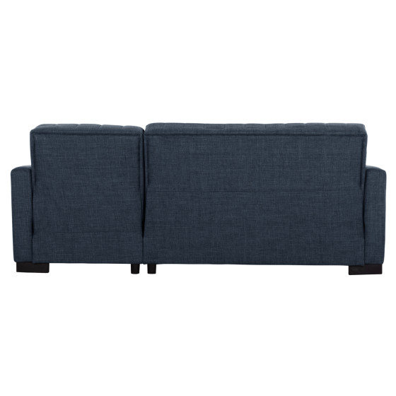 CORNER SOFA-BED GHUFRAN HM3244.07 REVERSIBLE WITH STORAGE SPACE-BLUE FABRIC 202x140x78Hcm.