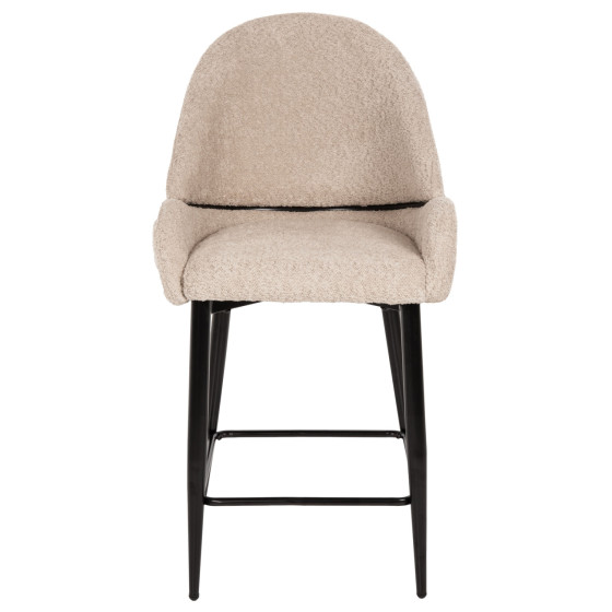 ΣΚΑΜΠΟ ΜΕΣΑΙΟΥ ΥΨΟΥΣ SARKY HM8586.02 ΥΦΑΣΜΑ ΜΠΟΥΚΛΕ ΕΚΡΟΥ-ΜΑΥΡΑ ΜΕΤΑΛ. ΠΟΔΙΑ 55x62x105Yεκ.