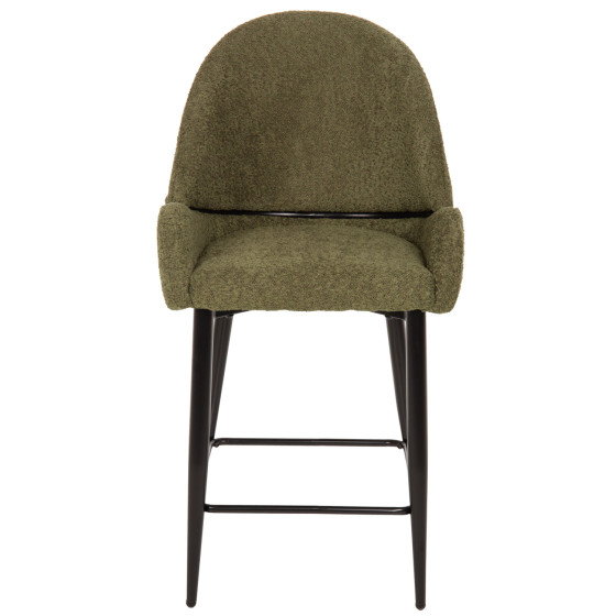 ΣΚΑΜΠΟ ΜΕΣΑΙΟΥ ΥΨΟΥΣ SARKY HM8586.03 ΥΦΑΣΜΑ ΜΠΟΥΚΛΕ ΠΡΑΣΙΝΟ-ΜΕΤΑΛΛΙΚΑ ΠΟΔΙΑ 55x62x105Yεκ.