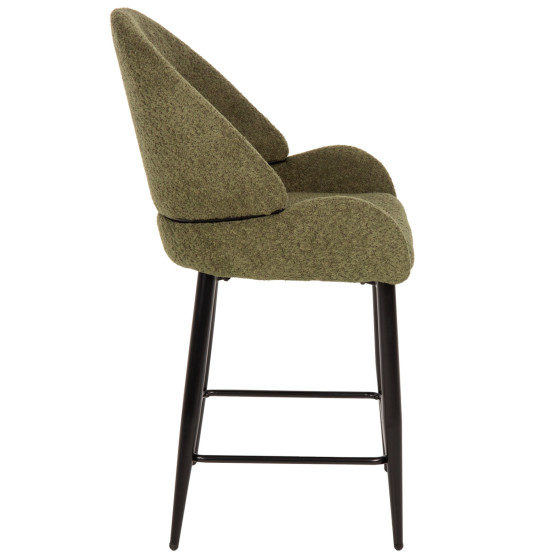 ΣΚΑΜΠΟ ΜΕΣΑΙΟΥ ΥΨΟΥΣ SARKY HM8586.03 ΥΦΑΣΜΑ ΜΠΟΥΚΛΕ ΠΡΑΣΙΝΟ-ΜΕΤΑΛΛΙΚΑ ΠΟΔΙΑ 55x62x105Yεκ.