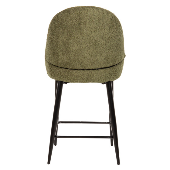 ΣΚΑΜΠΟ ΜΕΣΑΙΟΥ ΥΨΟΥΣ SARKY HM8586.03 ΥΦΑΣΜΑ ΜΠΟΥΚΛΕ ΠΡΑΣΙΝΟ-ΜΕΤΑΛΛΙΚΑ ΠΟΔΙΑ 55x62x105Yεκ.