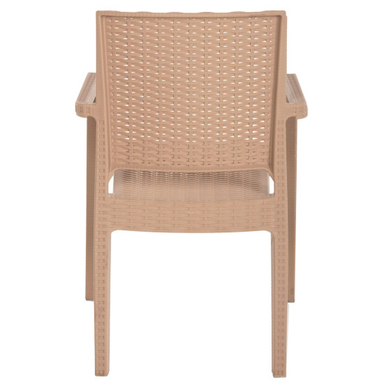 ARMCHAIR POLYPROPYLENE HEAVY-DUTY KAGANU HM5134.03 CAPPUCCINO 58x55x88Hcm.