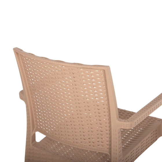 ARMCHAIR POLYPROPYLENE HEAVY-DUTY KAGANU HM5134.03 CAPPUCCINO 58x55x88Hcm.