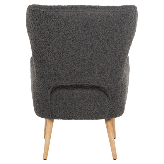 ARMCHAIR MYLIE HM8394.21 GREY BOUCLE FABRIC 66X75X93Hcm.