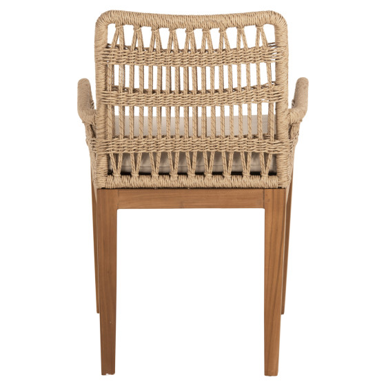 ARMCHAIR STARDOM HM9760.01 TEAK WOOD AND ROPE-NATURAL COLOR 57x65x83Hcm.