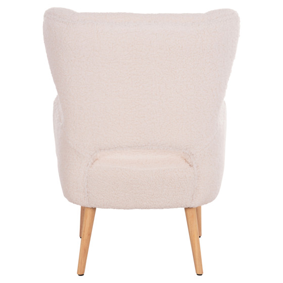 ARMCHAIR MYLIE HM8394.23 WHITE BOUCLE FABRIC 66x76x90Hcm.