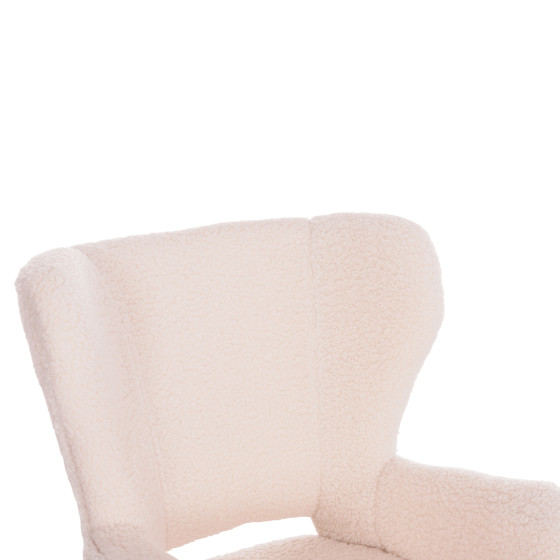 ARMCHAIR MYLIE HM8394.23 WHITE BOUCLE FABRIC 66x76x90Hcm.