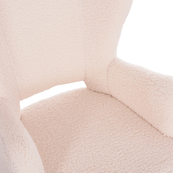 ARMCHAIR MYLIE HM8394.23 WHITE BOUCLE FABRIC 66x76x90Hcm.