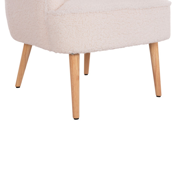ARMCHAIR MYLIE HM8394.23 WHITE BOUCLE FABRIC 66x76x90Hcm.