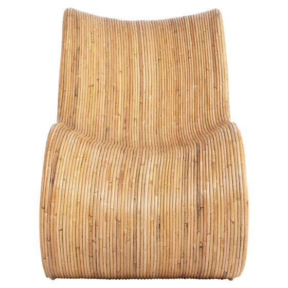 ARMCHAIR CURVY LOUNGE HM9645.01 RATTAN IN NATURAL COLOR 63x128x97Hcm.