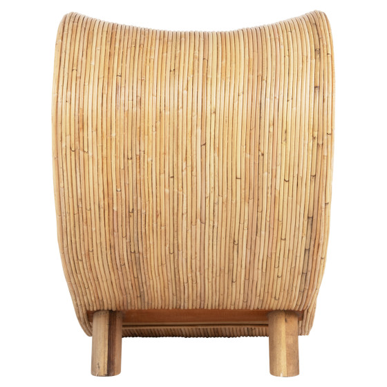 ARMCHAIR CURVY LOUNGE HM9645.01 RATTAN IN NATURAL COLOR 63x128x97Hcm.