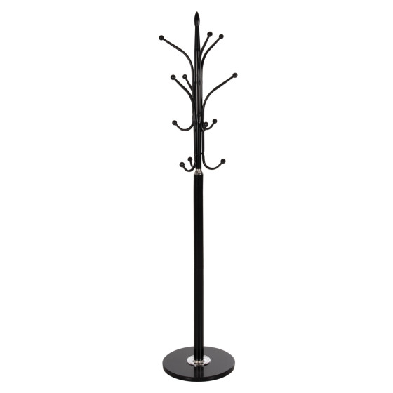FLOOR STANDING HANGER HM9573.01 METALLIC 13 HANGING POSITIONS-BLACK Φ37x180Hcm.