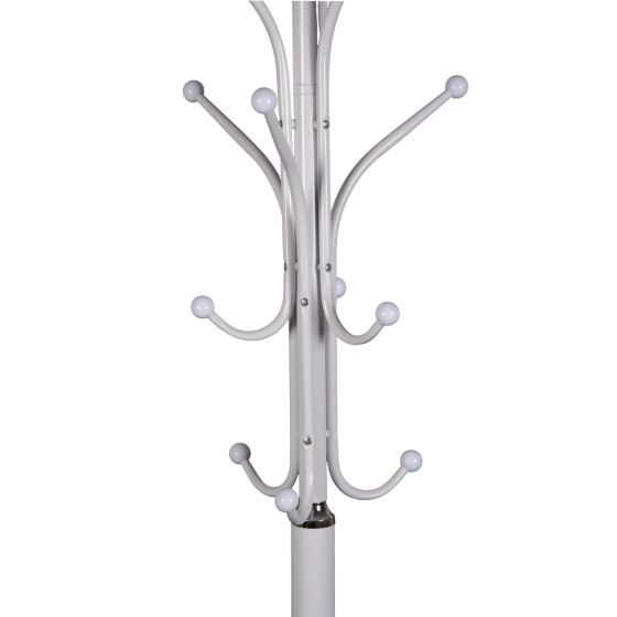 FLOOR STANDING HANGER HM9573.02 METALLIC 13 HANGING POSITIONS-WHITE Φ37x180Hcm.