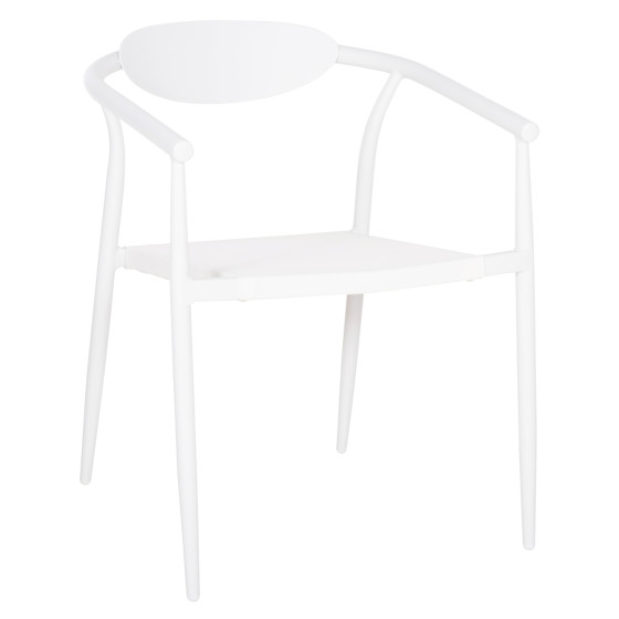 ARMCHAIR SERLY HM6052.01 WHITE ALUMINUM-WHITE TEXTILENE 56x61x74,5Hcm.