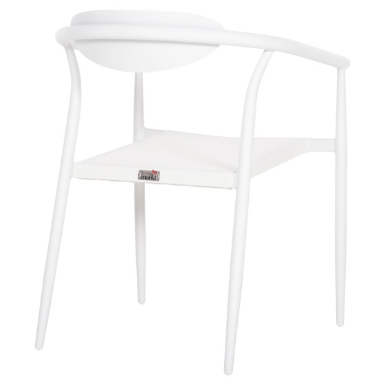 ARMCHAIR SERLY HM6052.01 WHITE ALUMINUM-WHITE TEXTILENE 56x61x74,5Hcm.