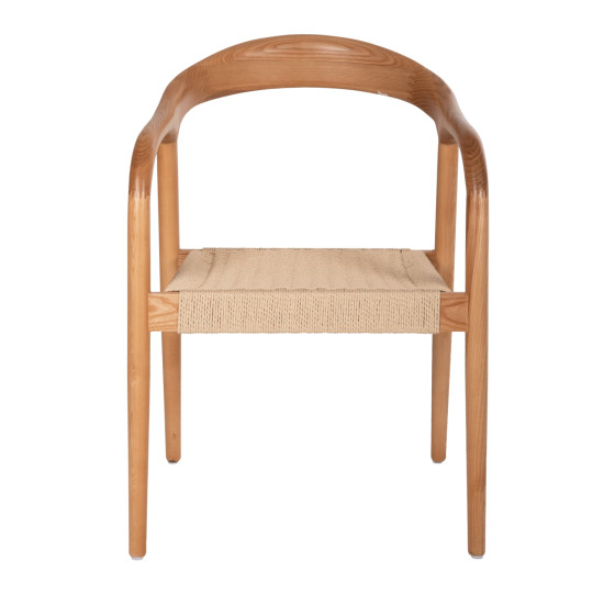 ARMCHAIR HM9874 ASHWOOD FRAME-PAPER ROPE SEAT 57x54x78Hcm.