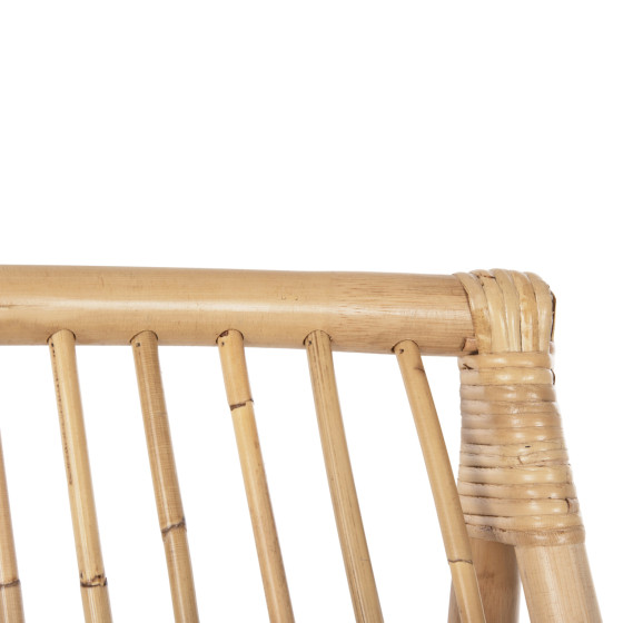 ARMCHAIR GRINN HM9815.01 RATTAN RODS IN NATURAL COLOR 56.5x73.5x79.5H cm.