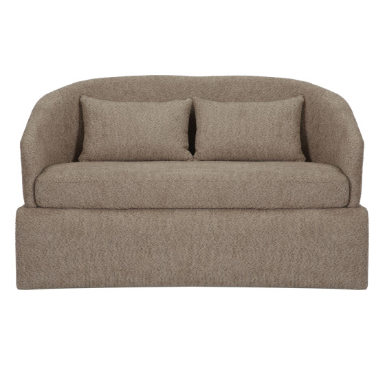 SOFA 2-SEATER BEVY2 HM9678.03 BEIGE BOUCLE FABRIC-METAL FRAME 128x72x74Hcm.