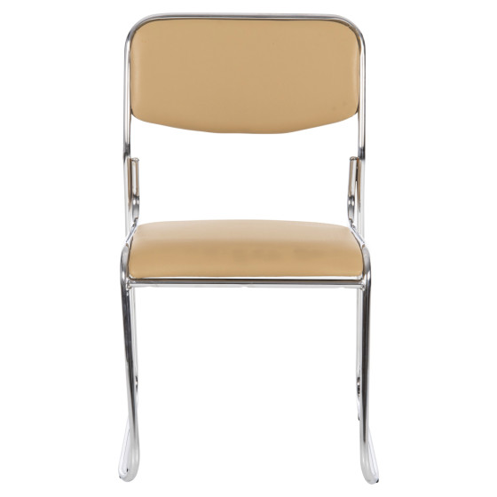 CONFERENCE/GUEST CHAIR MABEL HM1019.07 CHROMED FRAME-MOCHA PU 47x48x78Hcm.