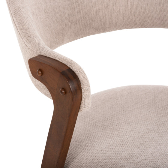 ΚΑΡΕΚΛΑ RIDER HM9734.02 RUBBERWOOD ΣΕ ΚΑΡΥΔΙ-ΥΦΑΣΜΑ ΕΚΡΟΥ 59x59x83Yεκ.