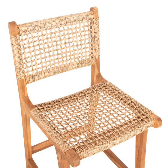 ΣΚΑΜΠΟ ΜΠΑΡ ΜΕ ΠΛΑΤΗ NESHA HM9381.11 ΞΥΛΟ ΤΕΑΚ & ΣΧΟΙΝΙ VIRO VIRO 46x48,5x96Υεκ.