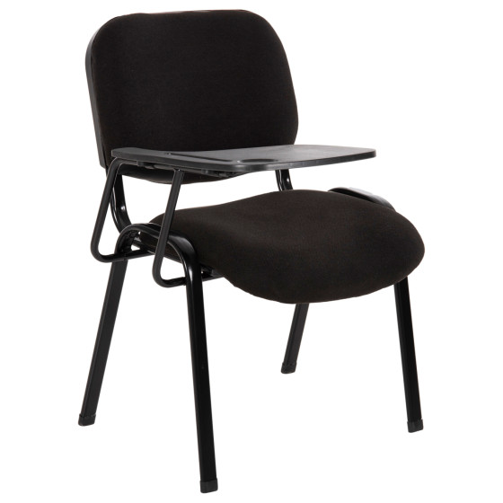 CONFERENCE CHAIR WITH DESK IN BLACK FABRIC HM11942