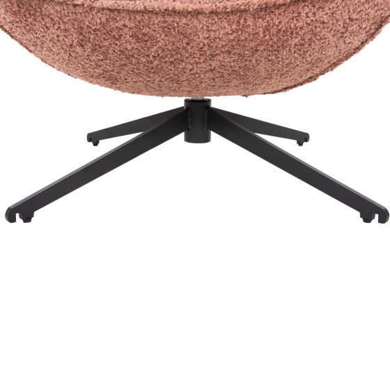 ΠΟΛΥΘΡΟΝΑ ΠΕΡΙΣΤΡΕΦΟΜΕΝΗ BRYNN HM9594.02 ΡΟΖ ΜΠΟΥΚΛΕ-ΜΑΥΡΗ ΜΕΤΑΛ. ΒΑΣΗ 88x76x88Υεκ