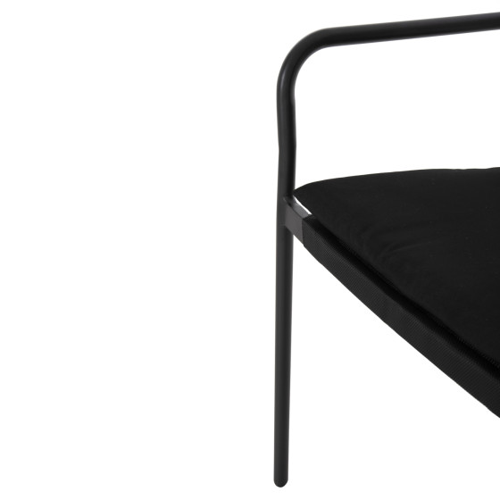 ARMCHAIR ALUMINUM TROTTER HM5865.11 DARK GREY FRAME AND BEIGE WICKER-BLACK CUSHION